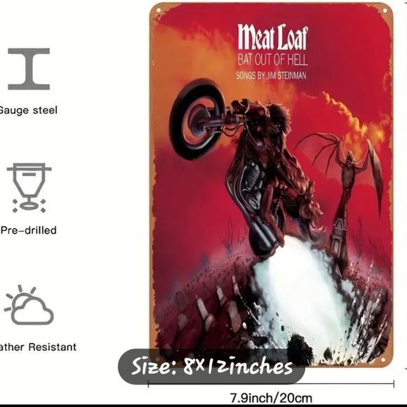 Meatloaf Aluminum Decorative Sign - Picture 3 of 5